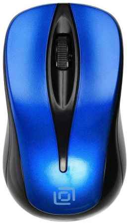 Мышь Oklick 675MW 1025918 черный/синий оптическая (800dpi) беспроводная USB для ноутбука (3but) 969398556