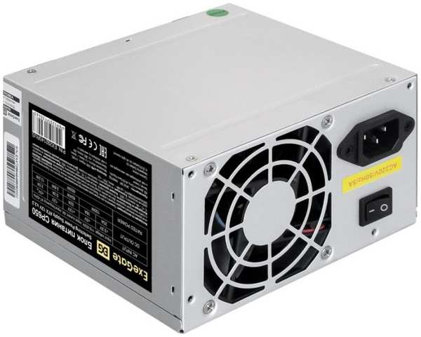 Блок питания ATX Exegate EX292145RUS-PC 650W, 80mm fan, кабель 220V