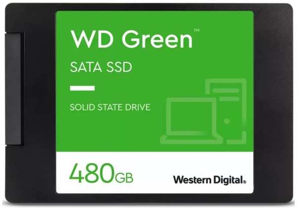 Накопитель SSD 2.5'' Western Digital WDS480G3G0A WD 480GB SATA 6Gb/s 3D TLC 545MB/s MTTF 1M 7mm