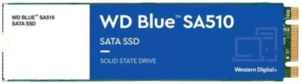 Накопитель SSD M.2 2280 Western Digital WDS250G3B0B WD SA510 250GB SATA 6Gb/s 555/440MB/s IOPS 80K/78K MTBF 1.75M 100 TBW