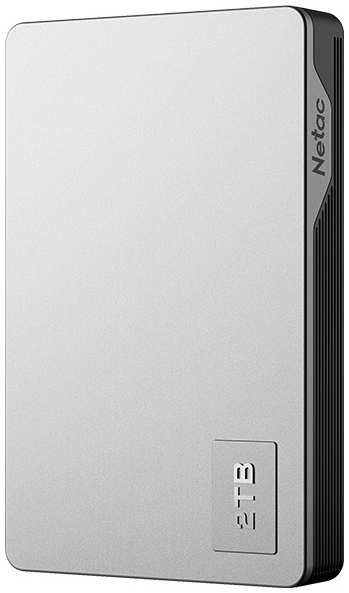 Внешний диск HDD 2.5'' Netac K338 2Tb, micro USB 3.0, корпус пластик/алюминий, серебристый/серый 969504407