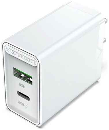 Зарядное устройство сетевое Vention FBBW0-EU Сетевое зарядное устройство Vention на 2 порта USB (A+C) QC 4.0