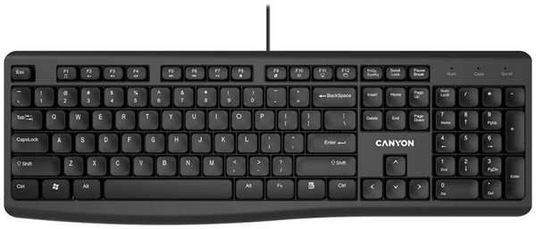 Клавиатура Canyon KB-50 CNE-CKEY5-RU 105 кл., slim, 1.5 м, черный 969504648