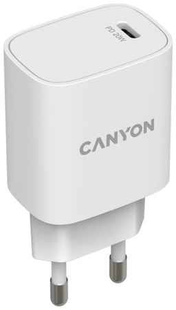 Зарядное устройство сетевое Canyon H20-02 CNE-CHA20W02 PD 20Вт, USB-C, защита от КЗ, сверхтока, перегрева, перегрузки, белый 969504667