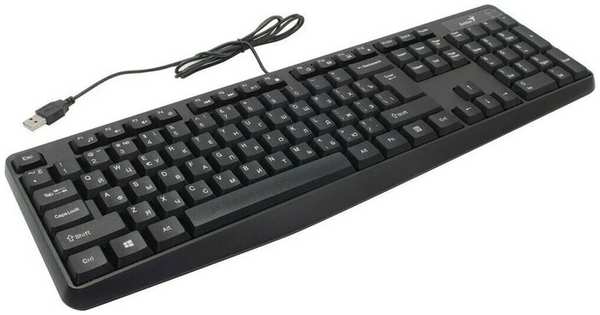 Клавиатура Genius Smart KB-117 31310016402 проводная узкая, USB, 104 клавиши, защита от проливаний, регулировка наклона, черный 969504830