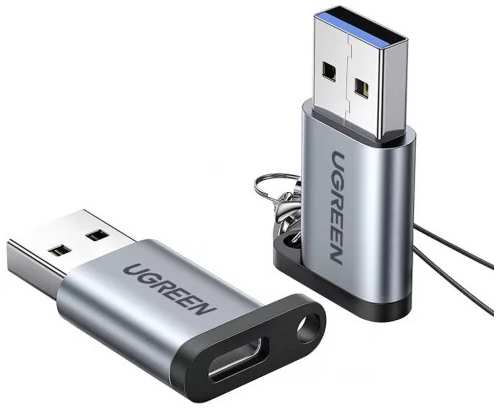 Адаптер UGREEN 50533 USB 3.0 A to USB-C M/F, серый 969511410