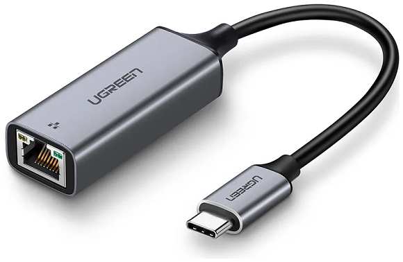 Адаптер UGREEN 50737 USB Type C to 10/100/1000M Ethernet, космос