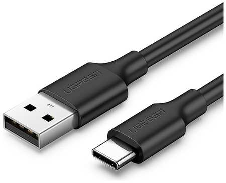 Кабель интерфейсный UGREEN 60116 USB-A 2.0 to USB-C nickel plating, 1 м, черный