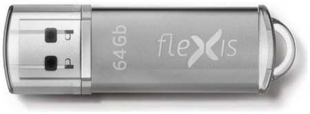 Накопитель USB 2.0 64GB Flexis RB-108 серебристый 969512468
