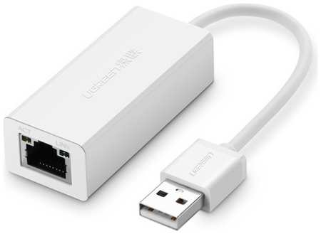 Сетевой адаптер UGREEN 20253 USB 2.0 10/100Mbps Ethernet, белый 969512550