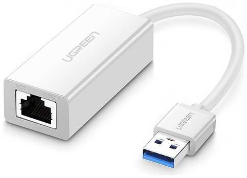 Адаптер UGREEN 20255 USB 3.0 Gigabit Ethernet, белый 969512558