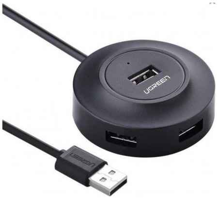 Концентратор UGREEN 20277 4*USB 2.0, 1 м, черный 969512559
