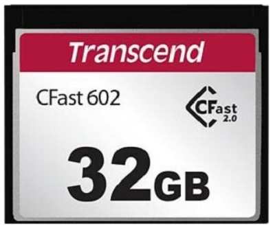 Промышленная карта памяти Cfast 2.0 32Gb Transcend TS32GCFX602 350Mb/s/500 Mb/s , чёрный 969512894