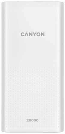Аккумулятор внешний портативный Canyon PB-2001 20000mAh, micro-USB/USB Type-C, 2*USB Type-A, white 969515561