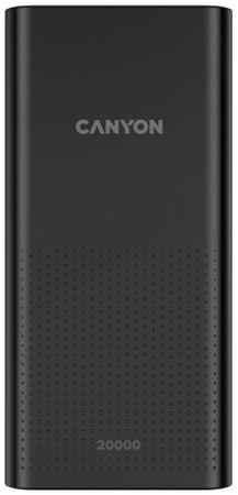 Аккумулятор внешний портативный Canyon PB-2001 20000mAh, micro-USB/USB Type-C, 2*USB Type-A, black 969515562