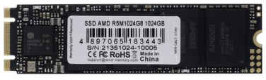 Накопитель SSD M.2 2280 AMD R5M1024G8 Radeon R5 1TB SATA 6Gb/s 3D NAND TLC 557/481MB/s 300TBW RTL