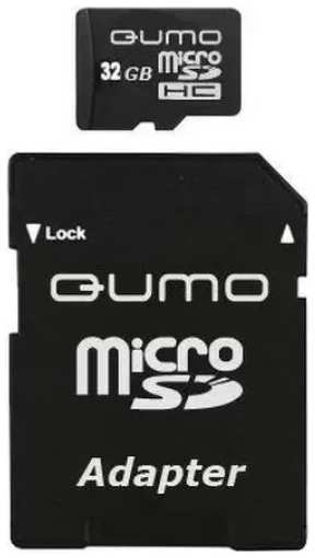 Карта памяти 32GB Qumo QM32MICSDHC10 MicroSDHC Class 10, SD adapter 969524512
