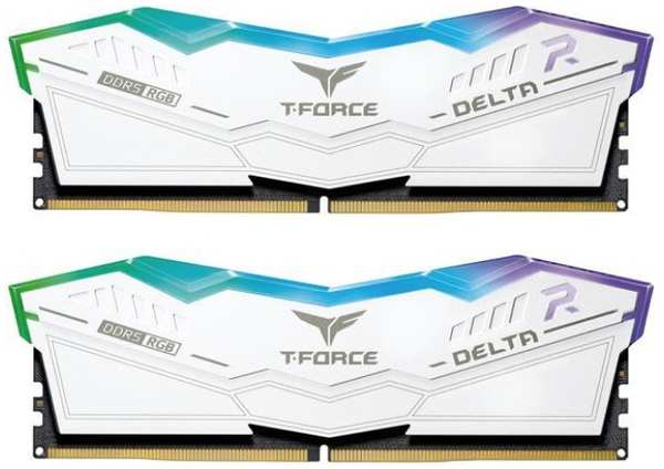 Модуль памяти DDR5 32GB (2*16GB) Team Group FF4D532G6200HC38ADC01 T-Force Delta RGB white PC5-49600 6200MHz CL38 1.25V 969524926