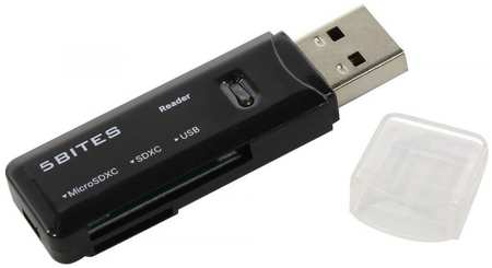 Карт-ридер 5bites RE3-200BK USB3.0, SD, TF, USB PLUG, black 969530078