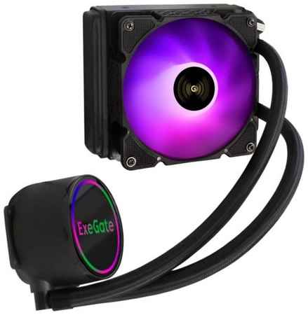 Комплект Exegate BlackWater-120.PWM.RGB EX293456RUS водяного охлаждения LGA 2066/2011/1366/115x/1200/1700/AM4/FM1/FM2/+/AM2/+/AM3/+ (Al, 120mm fan, 80 969530386