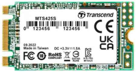 Накопитель SSD M.2 2242 Transcend TS250GMTS425S 425S 250GB SATA 6Gb/s 3D TLC 500/330MB/s IOPS 40K/75K TBW 90 DWPD 0.3