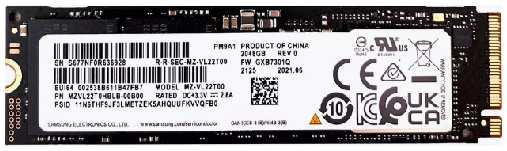 Накопитель SSD M.2 2280 Samsung MZVL22T0HBLB-00B00 PM9A1 2TB NVMe PCIe 4.0 x4 7000/5200MB/s IOPS 1000K/850K