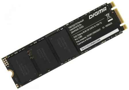 Накопитель SSD M.2 2280 Digma DGSR1256GS93T Run S9 256GB SATA 6Gb/s 3D TLC 510/450MB/s MTBF 1.5M TBW 120