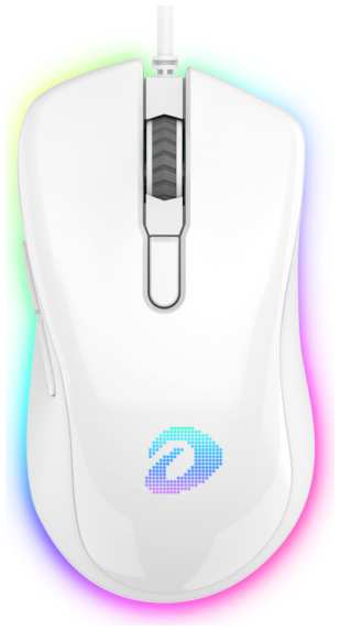 Мышь Dareu EM908 игровая, белая, DPI 600-10000, RGB, USB кабель 1,8м