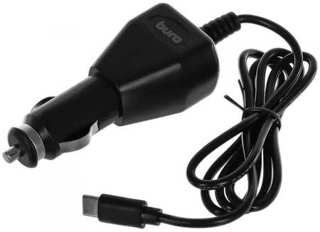 Зарядное устройство автомобильное Buro BUCC1 2A, универсальное, кабель USB Type C, черный 969533374