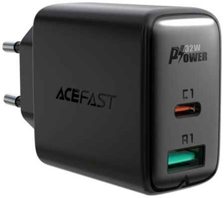 Зарядное устройство сетевое ACEFAST A5 двухпортовое, 32W, USB Type-C/USB Type-A, чёрное 969533663