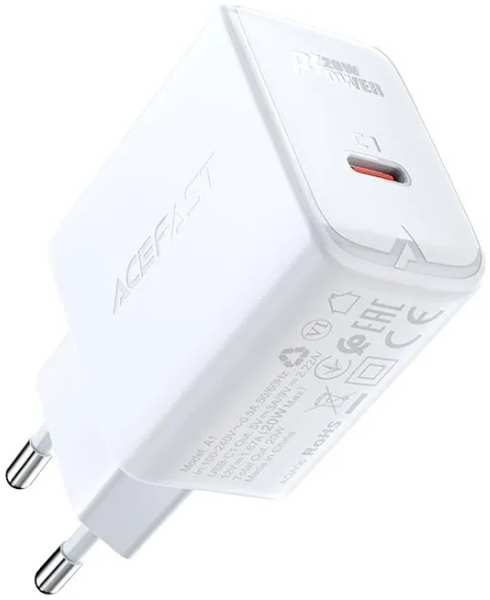 Зарядное устройство сетевое ACEFAST A1 20W, USB Type-C, белое 969533666