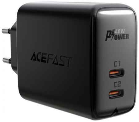 Зарядное устройство сетевое ACEFAST A9 двухпортовое, 40W, USB Type-C/USB Type-C, чёрное 969533674