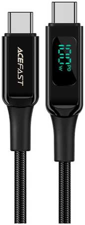 Кабель ACEFAST C6-03 USB Type-C/USB Type-C, 100W, 2м, с цифровым дисплеем, чёрный 969533693
