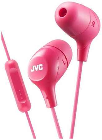 Наушники JVC HA-FX38M-P-E Marshmallow внутриканальные, проводные, встроенный микрофон, ПДУ, розовые 969533760