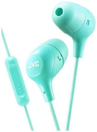 Наушники JVC HA-FX38M-G-E Marshmallow внутриканальные, проводные, встроенный микрофон, ПДУ, зеленые 969533761