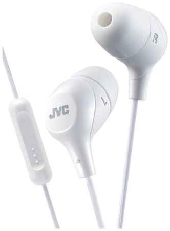 Наушники JVC HA-FX38M-W-E Marshmallow внутриканальные, проводные, встроенный микрофон, ПДУ, белые 969533765