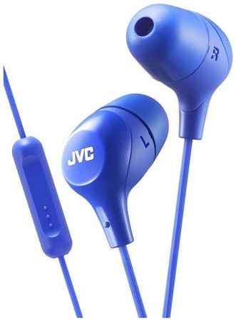 Наушники JVC HA-FX38M-A-E Marshmallow внутриканальные, проводные, встроенный микрофон, ПДУ, синие 969533767
