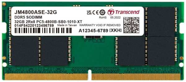 Модуль памяти SODIMM DDR5 32GB Transcend JM4800ASE-32G PC5-38400 4800MHz CL40 2Rx8 1.1V 969534824