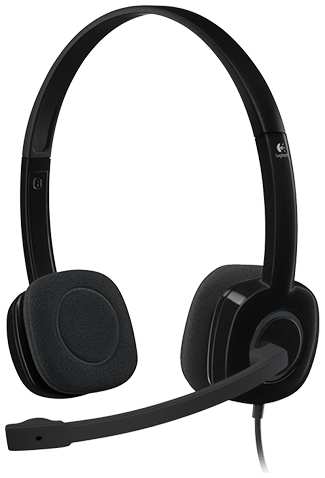 Гарнитура проводная Logitech Stereo Headset H151 981-000590 20 - 20000 Гц, mini jack 3.5 mm combo 981-000589
