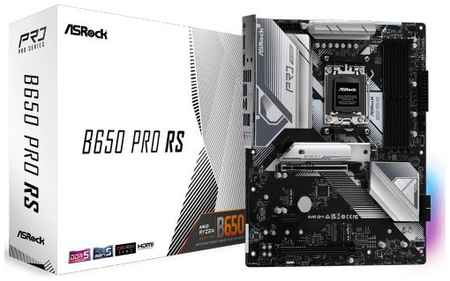 Материнская плата ATX ASRock B650 PRO RS (AM5, AMD B650, 4*DDR5 (6200), 2*SATA 6G RAID, 3*M.2, 3*PCIE, 2.5Glan, HDMI, DP, USB Type-C, 3*USB 3.2, 6*USB