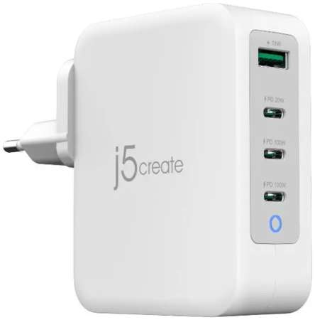 Зарядное устройство сетевое j5create JUP43130E 130W PD USB-C 4-Port Charger
