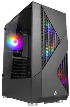 Корпус ATX 1STPLAYER FIREROSE F3-A черный, без БП, с окном, 2*USB 2.0, USB 3.0, audio 969540466