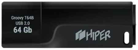 Накопитель USB 2.0 64GB HIPER Groovy T64 HI-USB264GBTB чёрный 969541060