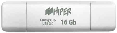 Накопитель USB 3.0 16GB HIPER Groovy С16 HI-USBOTG16GBU787W