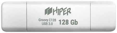 Накопитель USB 3.0 128GB HIPER Groovy С128 HI-USBOTG128GBU787W белый 969541073