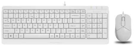 Клавиатура и мышь A4Tech Fstyler F1512 клав: белая, мышь: белая, USB (1454168)