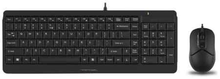 Клавиатура и мышь A4Tech F1512 клав: черный, мышь: черный USB 1454161 969542420