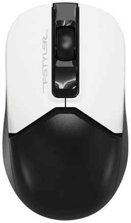 Мышь Wireless A4Tech Fstyler FB12 белый/черный оптическая (1200dpi) BT/Radio USB (3but) 1595332 969542481