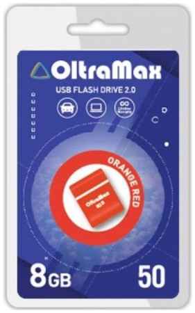Накопитель USB 2.0 8GB OltraMax OM-8GB-50-Orange Red 50, оранжевый/красный 969548734