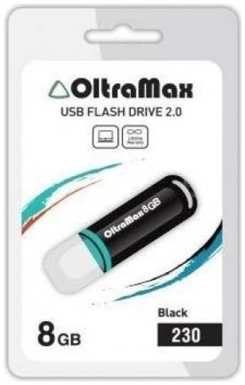 Накопитель USB 2.0 8GB OltraMax OM-8GB-230-Black 230